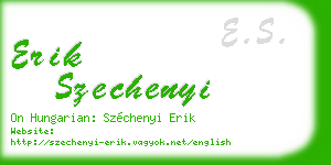 erik szechenyi business card